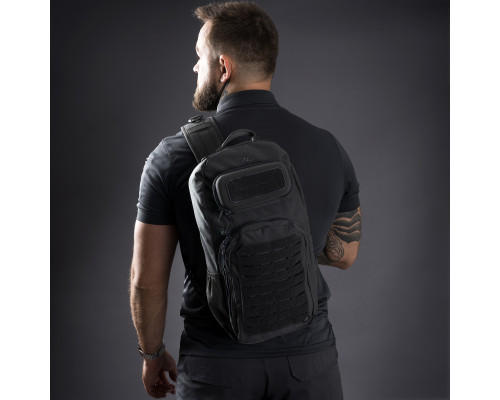 Рюкзак тактичний однолямковий Highlander Stoirm Gearslinger 12L - чорний