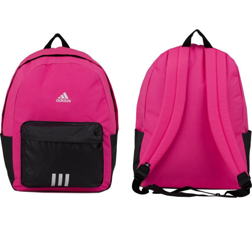 Шкільний міський спортивний рюкзак Adidas adidas Classic Badge of Sport 3-Stripes рожево-чорний IK5723