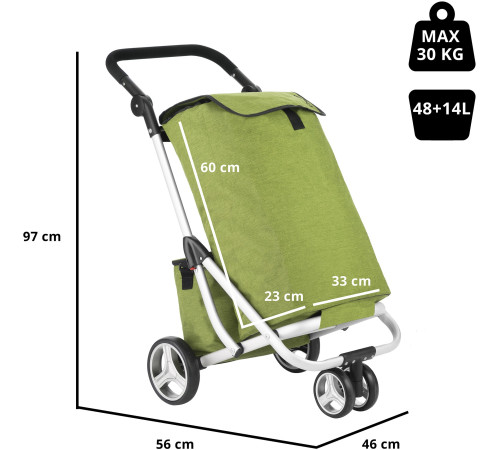 Сумка-візок ShoppingCruiser 3 Wheels Green (650071)