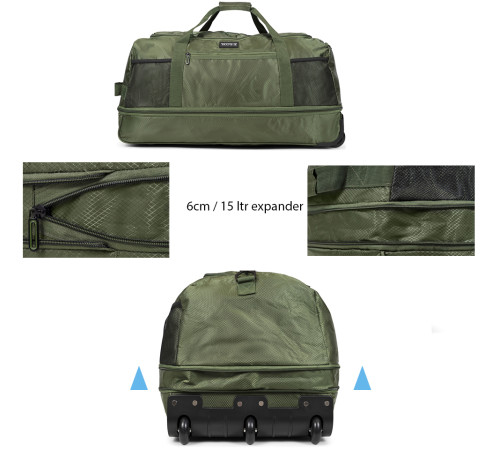 Сумка дорожня на колесах TravelZ Wheelbag Doubleloader foldable green (603097)