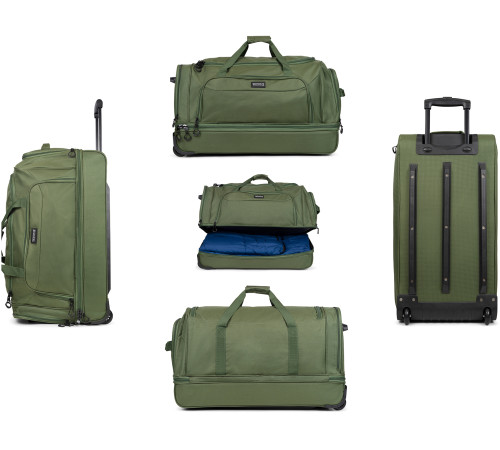 Сумка дорожня на колесах TravelZ Wheelbag Doubleloader green 96L (603099) Сумка дорожня на колесах TravelZ Wheelbag Doubleloader green 96L (603099)