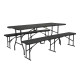 Стіл туристичний розкладний NILS CAMP NC1618 180 х 74 х 73 см, темно-сірий