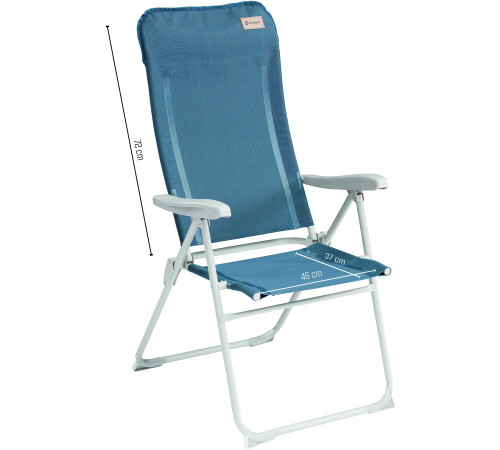 Стілець розкладний Outwell Cromer 410091, 61 x 73 x 119 см - синій