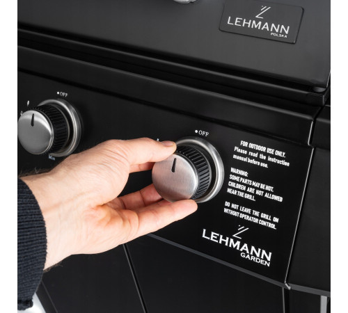 Газовий гриль Lehmann Ohio 9.3 kW 32.5 см x 61 см