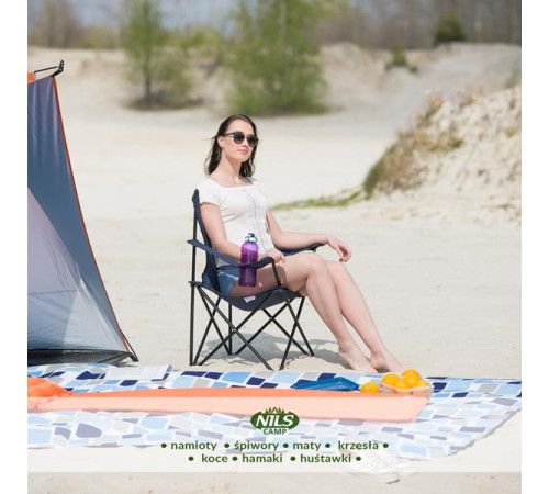 Крісло кемпінгове NILS CAMP NC3044, синє Крісло кемпінгове NILS CAMP NC3044, синє