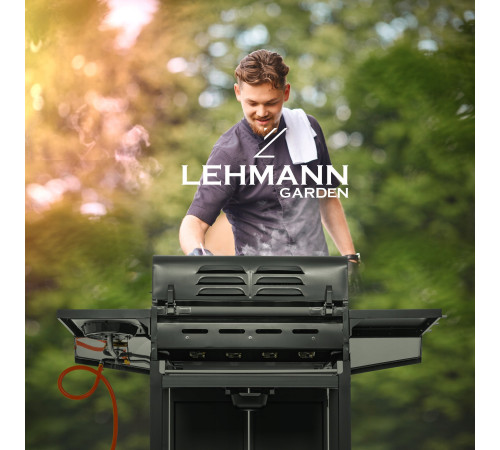 Газовий гриль LEHMANN VEGAS 12.8 kW 33.5 см x 72 см