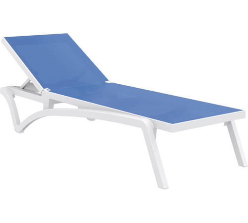 Шезлонг Siesta Pacific, біло-блакитний Шезлонг Siesta Pacific, біло-блакитний