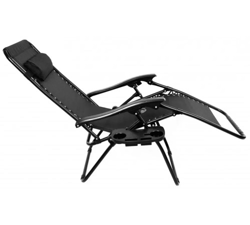 Комплект шезлонгів Bonro SP-167A 2 шт, чорний Комплект шезлонгів Bonro SP-167A 2 шт, чорний