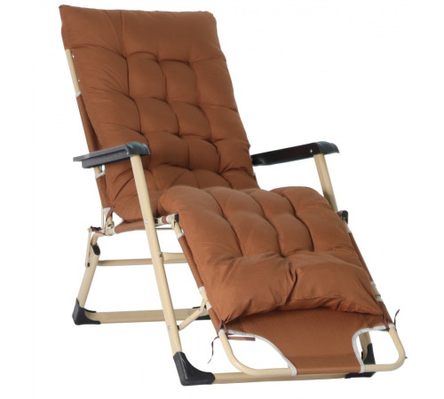 Шезлонг Bonro B-02 + подушка, коричневий Шезлонг Bonro B-02 + подушка, коричневий