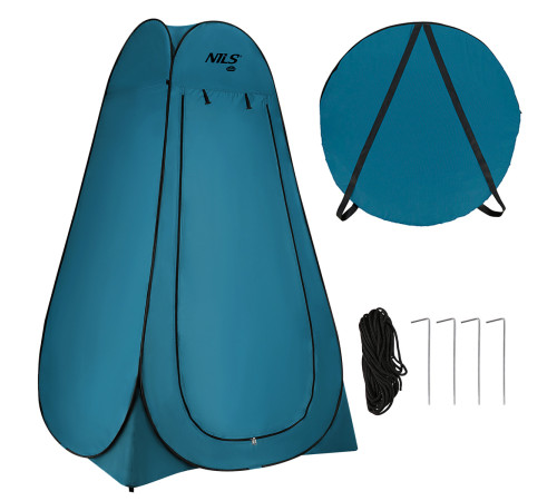 Намет санітарний NC1706 NILS CAMP, 120 х 120 х 190 см, синьо-зелений