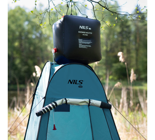 Намет санітарний NC1706 NILS CAMP, 120 х 120 х 190 см, синьо-зелений