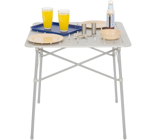 Стіл розкладний Highlander Aluminium Slat Folding Table Small FUR073, 70 x 70 x 70 см - сірий