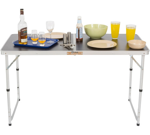 Стіл розкладний Highlander Compact Folding Table Double FUR077-GY, 70 x 120 x 60 см - сірий