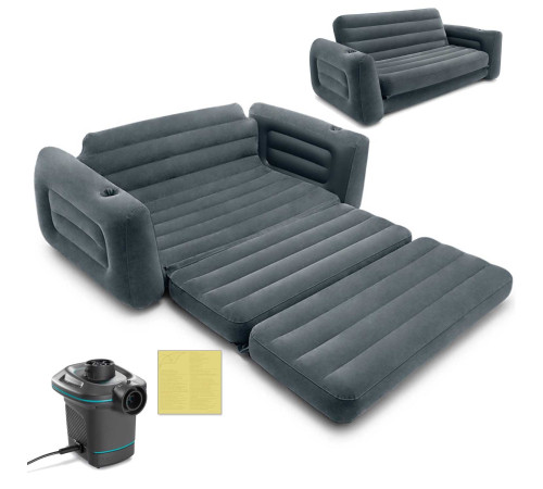 Диван надувний 2в1 Intex 66552+66640 Velvet + насос Диван надувний 2в1 Intex 66552+66640 Velvet + насос