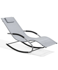 Шезлонг-гойдалка Bonro BG-01, 147 х 55,5 х 84 см - сіра