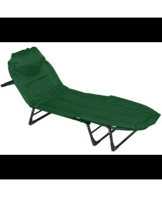 Шезлонг розкладний Bonro B2002-4, 127 х 61 х 80 см - темно-зелений