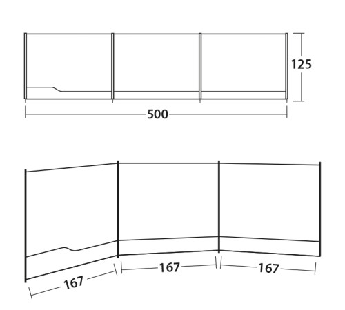 Тент пляжний Outwell Windscreen Grey (111161)