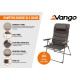 Стілець кемпінговий Vango Hampton Grande DLX Chair Excalibur CHRHAMPTOE27A3T, 74 х 55 х 119 см - коричневий