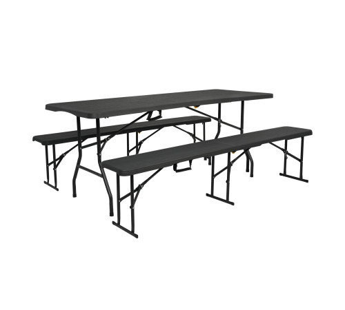 Лавка розкладна NILS CAMP NC3404, 183 х 28 х 43 см, чорна