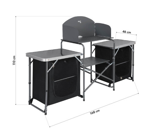 Шафа кемпінгова з вітрозахистом NILS CAMP NC3042