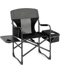 Крісло для кемпінгу Costway 113 x 56 x 98 см - чорно-сіре