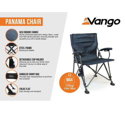 Стілець кемпінговий Vango Panama Chair Granite Grey (CHTPANAMA000002)