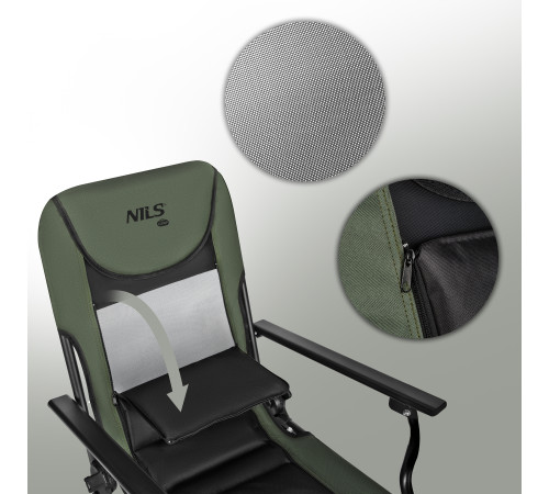 Крісло рибальське NILS CAMP NC2703, зелено-чорне
