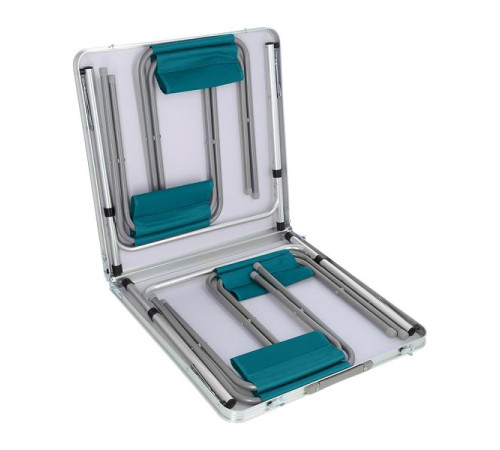 Стіл розкладний NILS CAMP NC1633 з 4 стільцями, синій