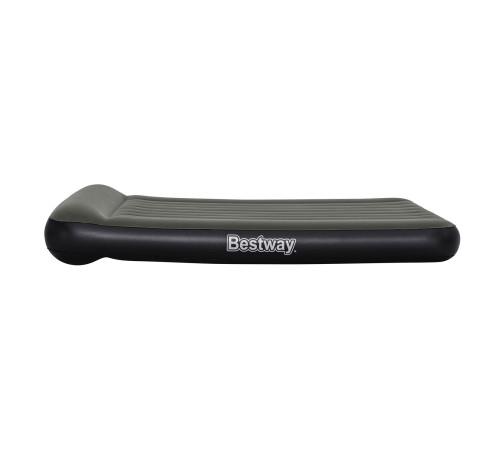 Матрац надувний Bestway 67930 з електронасосом 203x152 см, чорно-сірий