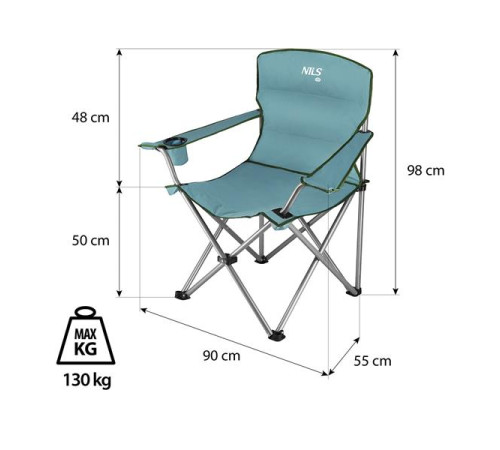 Крісло для кемпінгу NILS CAMP NC3079 бірюзовий