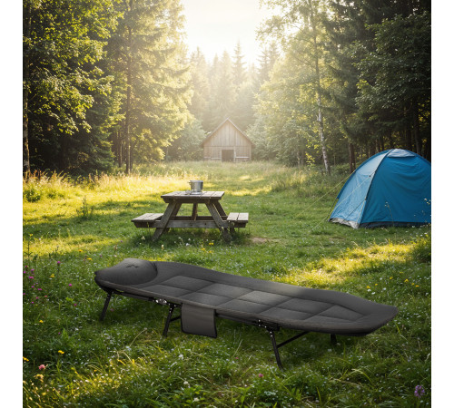 Ліжко кемпінгове NILS CAMP NC2720 200 х 60 х 44 см, сіре