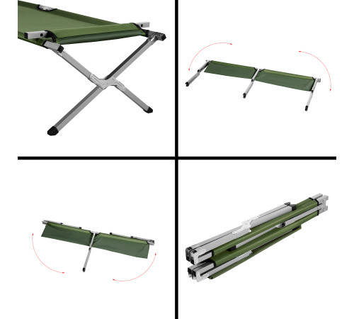 Ліжко кемпінгове NILS CAMP NC2756 200 х 60 х 44 см, зелене