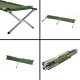 Ліжко кемпінгове NILS CAMP NC2756 200 х 60 х 44 см, зелене
