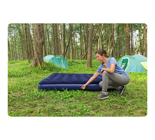 Надувний матрац з насосом 203 x 183 x 22 см Bestway 67004 Надувний матрац з насосом 203 x 183 x 22 см Bestway 67004