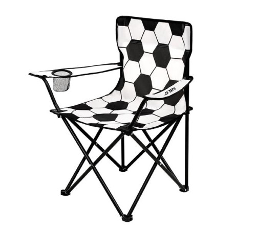 Крісло для кемпінгу NILS CAMP NC3303, чорно-біле