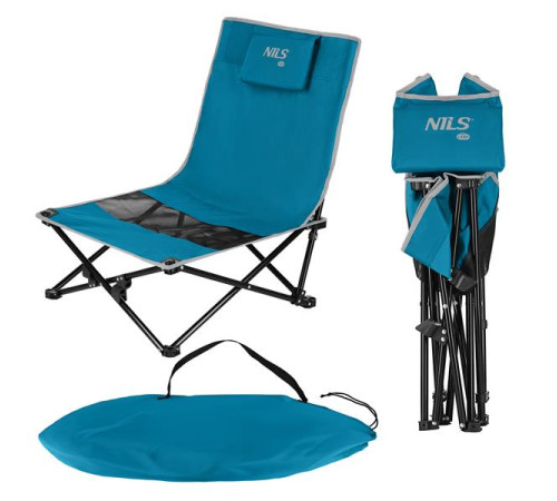 Крісло для кемпінгу NILS CAMP NC3306, синьо-сіре