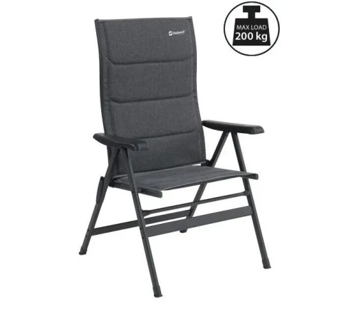 Крісло кемпінгове Outwell Clements XL, чорно-сіре