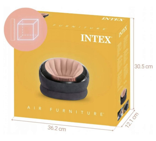 Крісло надувне INTEX 68582 112x109x69 см, коралове