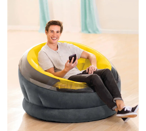 Крісло надувне INTEX 68582 112x109x69см, жовте Крісло надувне INTEX 68582 112x109x69см, жовте