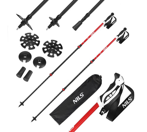 Трекінгові палиці NILS TK8601, червоні