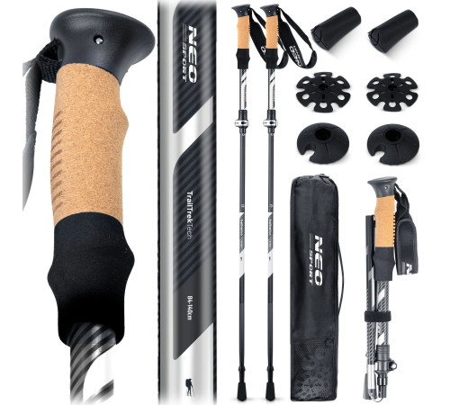 Трекінгові палиці Neo‑Sport NS‑382, чорні