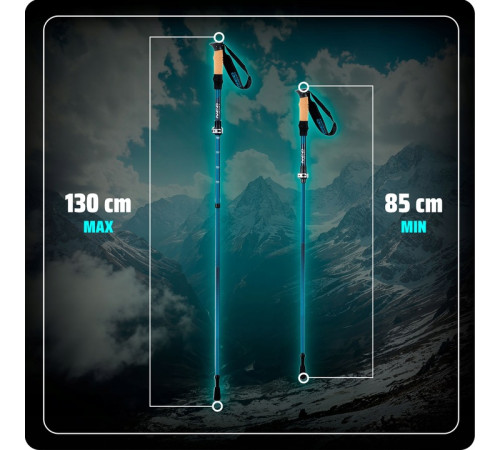 Трекінгові палиці Neo‑Sport NS‑382, сині