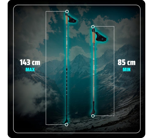 Трекінгові палиці Neo‑Sport NS‑383, зелені