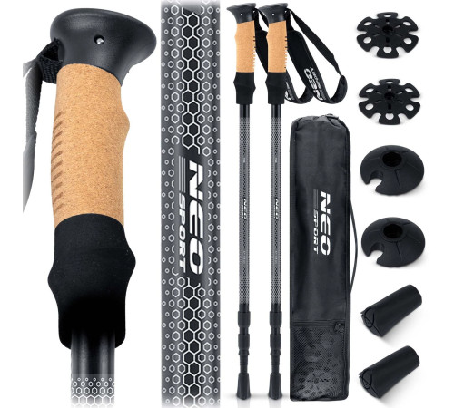 Трекінгові палиці Neo-Sport NS-380, чорні