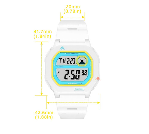 Годинник цифровий NORTH EDGE X1 білий Годинник цифровий NORTH EDGE X1 білий