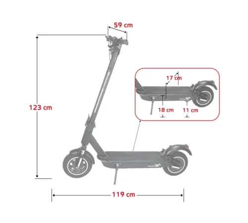 Складаний електросамокат W-TEC Lambreto Max III 700W 10"