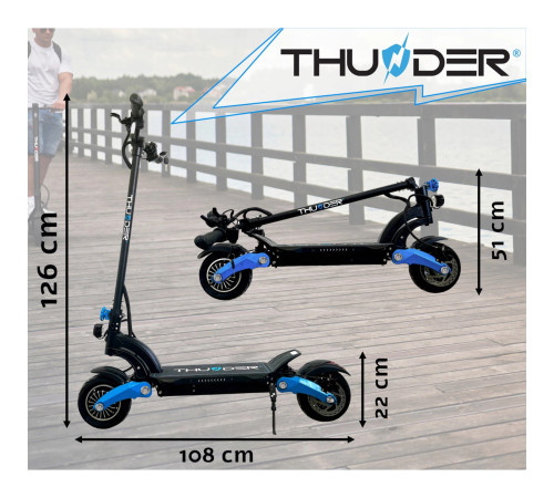 Електросамокат THUNDER FLUX 1000W 48V 18Ah