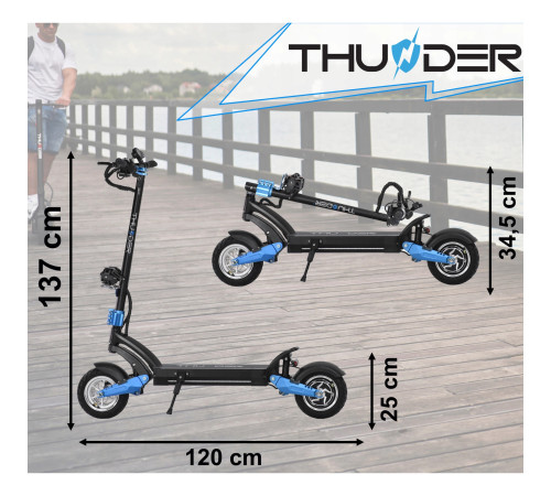 Електросамокат THUNDER ZEST 1600W 52V 14Ah