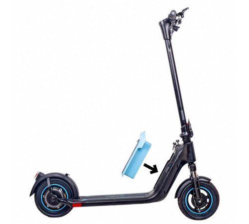 Електросамокат зі знімною батареєю W-TEC SwapCharge 500 W 10” чорно-блакитний