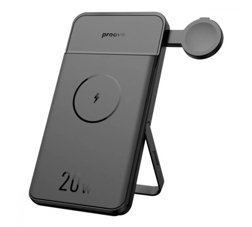Повербанк бездротовий 2-в-1 Proove Power Stand 20W 10000mAh, чорний Повербанк бездротовий 2-в-1 Proove Power Stand 20W 10000mAh, чорний